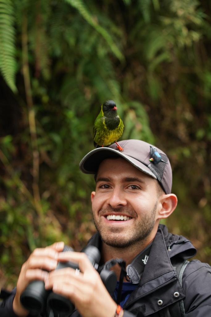 Luis Miguel in the field — geologist and ornithologist guide